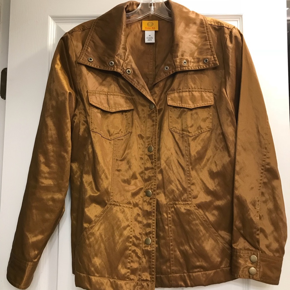 Ruby Red metallic bronze light weight jacket